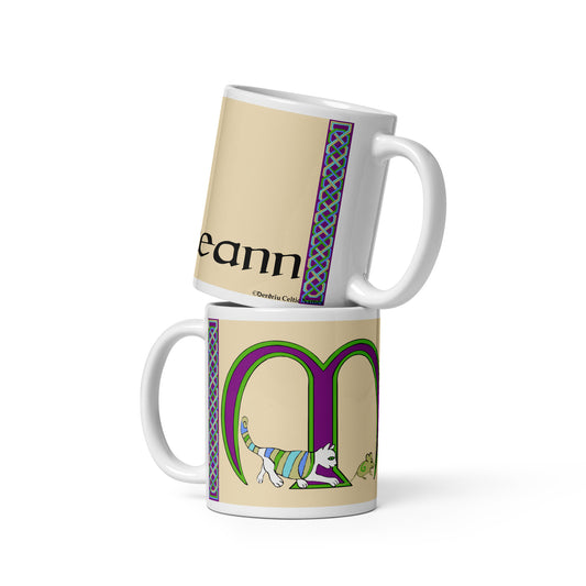 Muireann (Marnie) - Personalized white glossy mug with Irish name Muireann (Free Shipping)