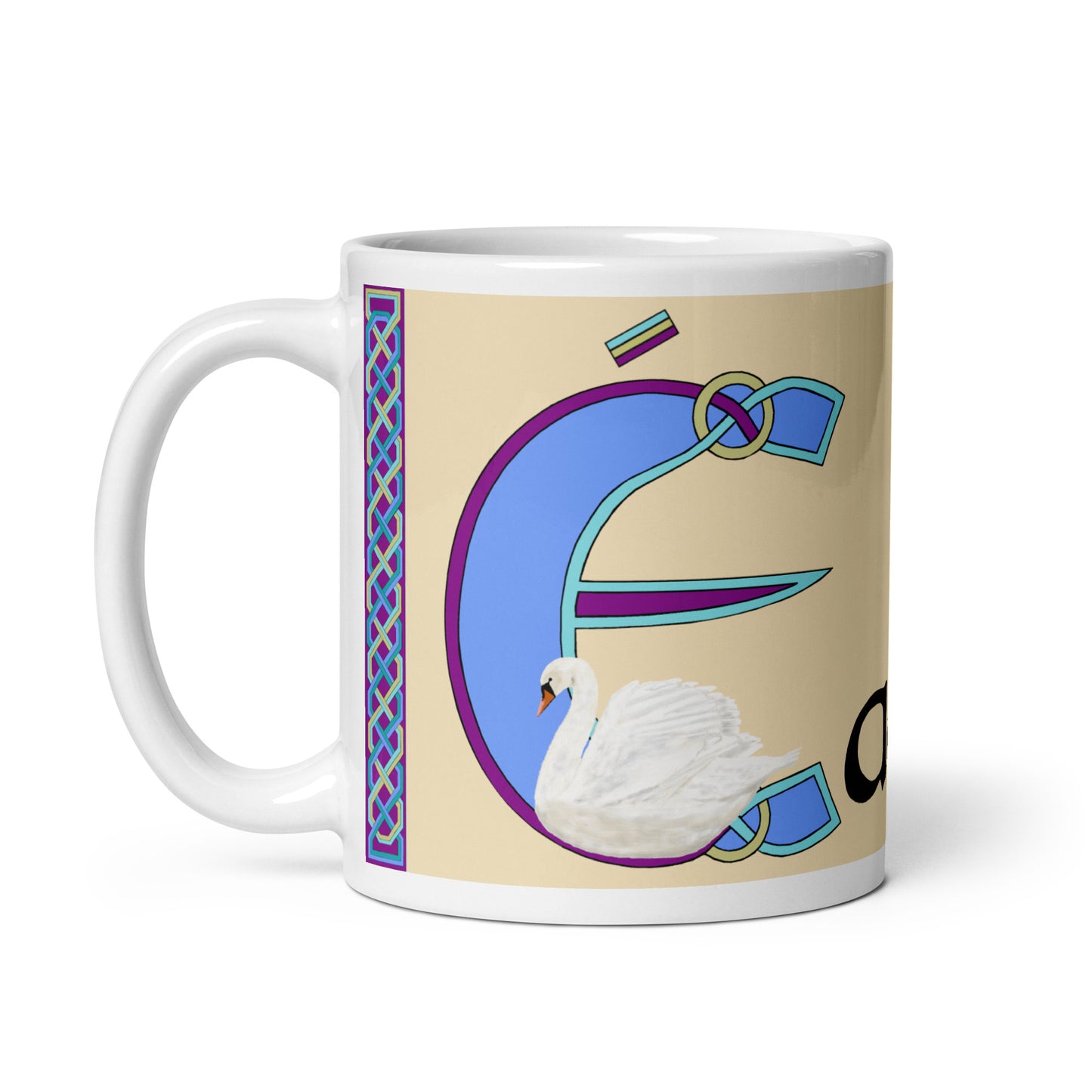 Éadaoin (Edwina) - Personalized white glossy mug with Irish name Éadaoin (Free Shipping)