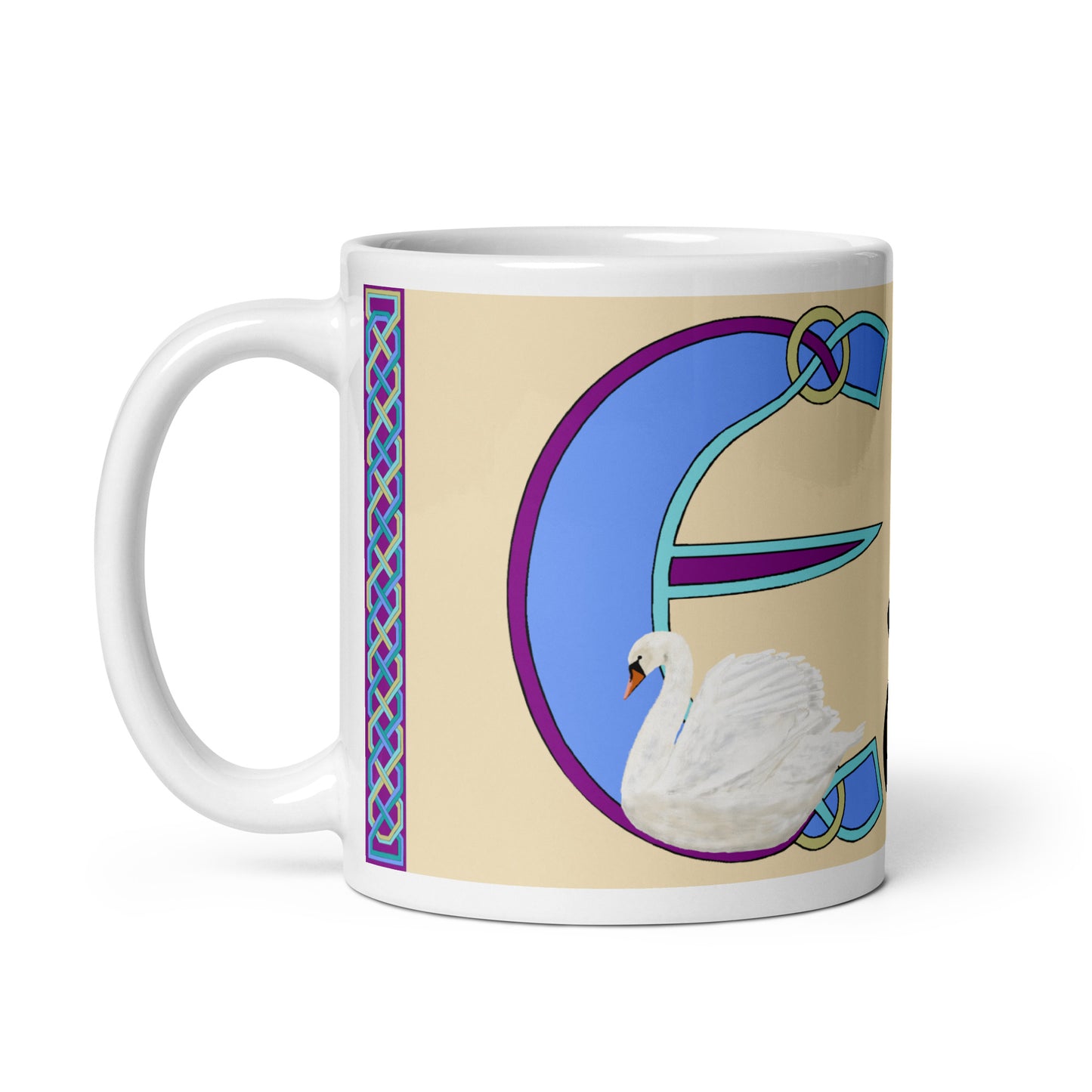 Edel (Adele) - Personalized white glossy mug with Irish name Edel (Free Shipping)