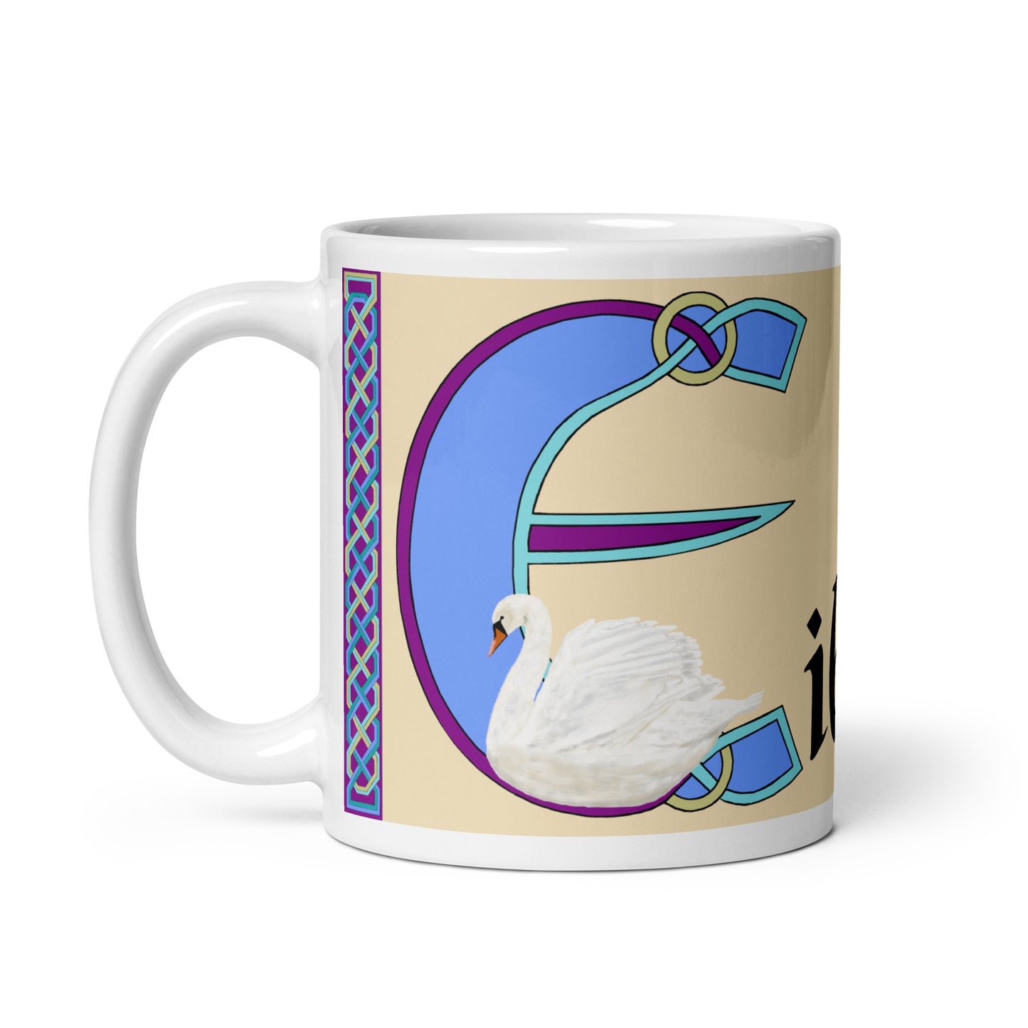 Eibhlín (Evelyn) - Personalized white glossy mug with Irish name Eibhlín (Free Shipping)