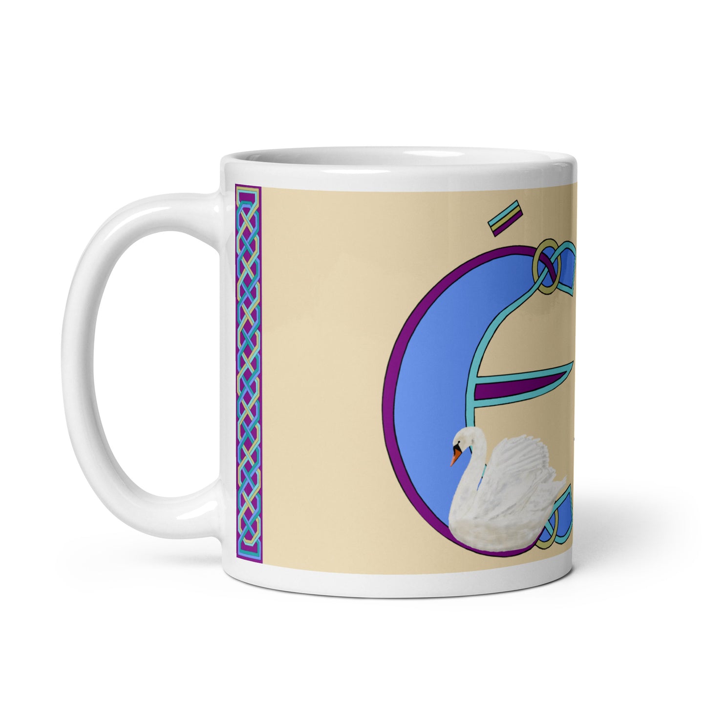 Éile (Ella)- Personalized white glossy mug with Irish name Éile (Free Shipping)