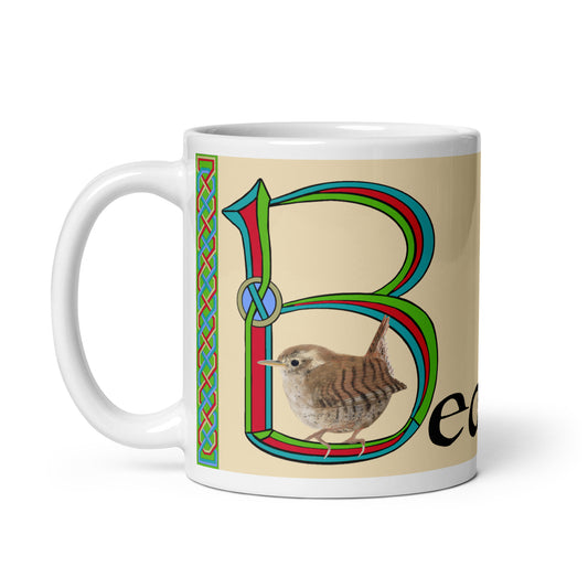 Bearnárd (Bernard) - Personalized white glossy mug with Irish name Bearnárd (Free Shipping)