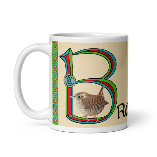 Breandán (Brendan) - Personalized white glossy mug with Irish name Breandán (Free Shipping)