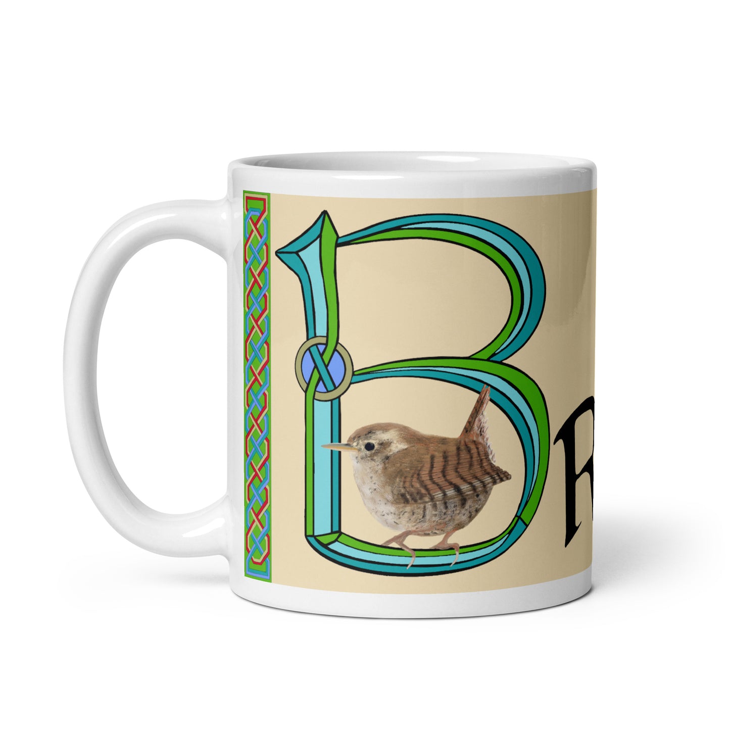 Brian - Personalized white glossy mug with Irish name Brian (Free Shipping)