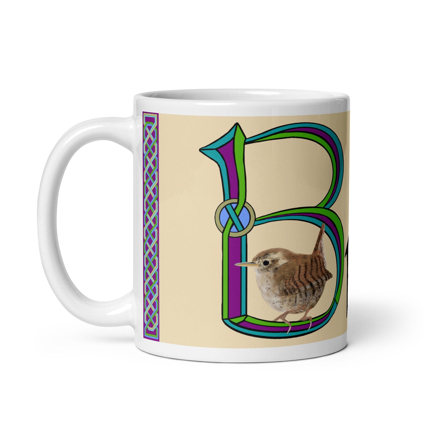 Bríd (Diana) - Personalized white glossy mug with Irish name Bríd (Free Shipping)