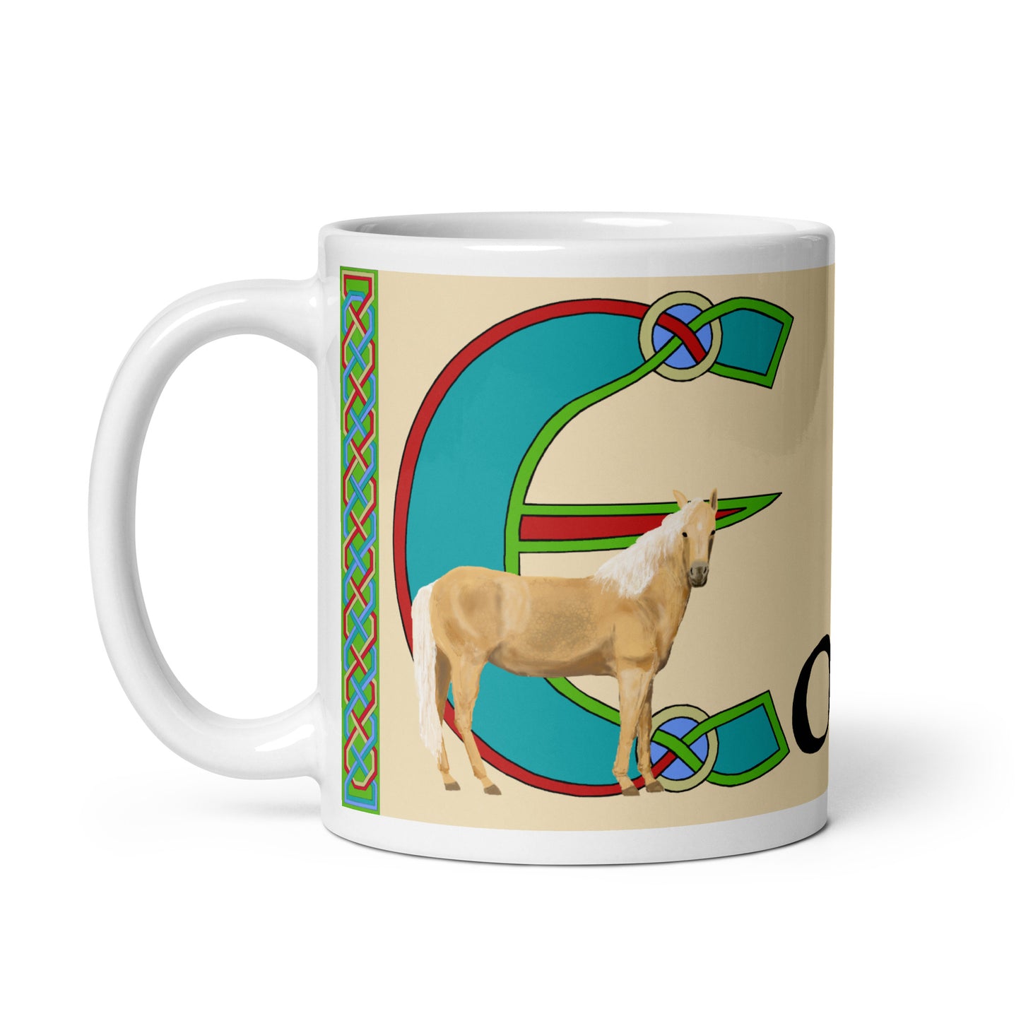 Eolann (Olan) - Personalized white glossy mug with the Irish name Eolann (Free Shipping)