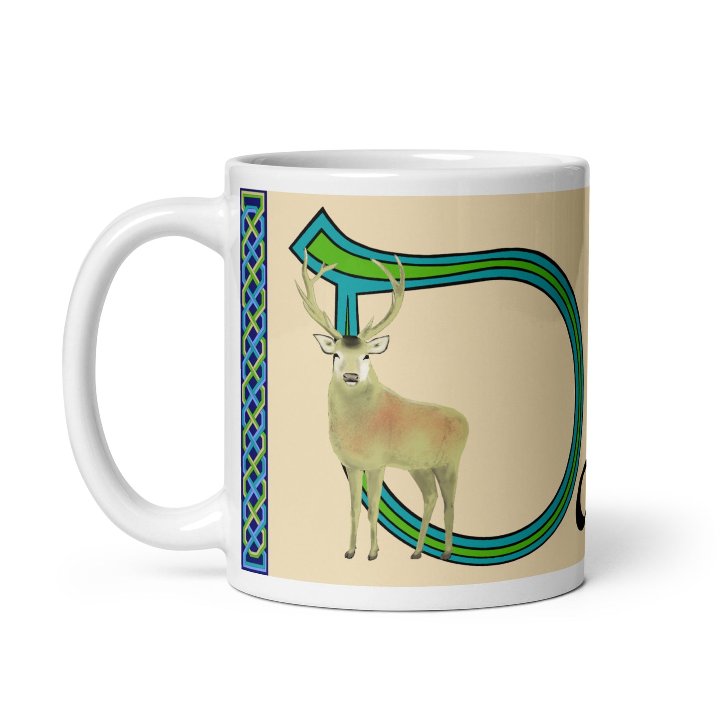 Daimian (Damian) - Personalized white glossy mug with Irish name Daimian (Free Shipping)