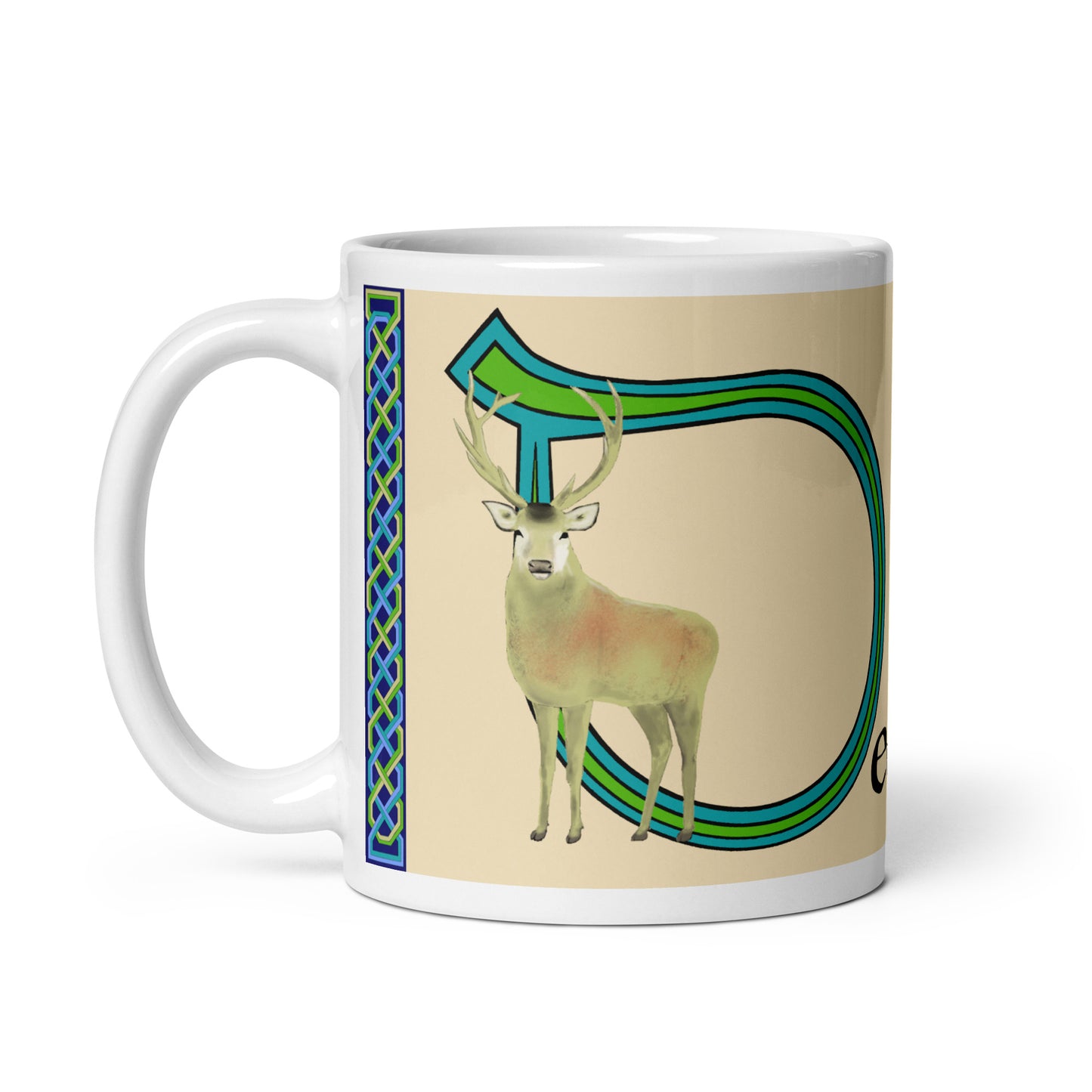 Deasúnaigh (Desmond) - Personalized white glossy mug with Irish name Deasúnaigh (Free Shipping)