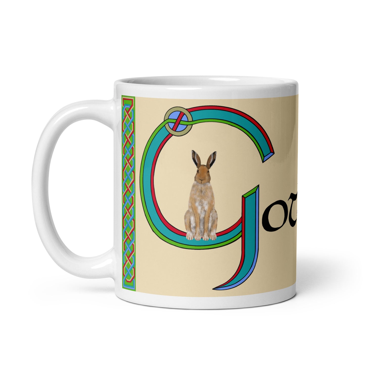 Gothraigh (Corey) - Personalized white glossy mug with Irish name Gothraigh (Free Shipping)