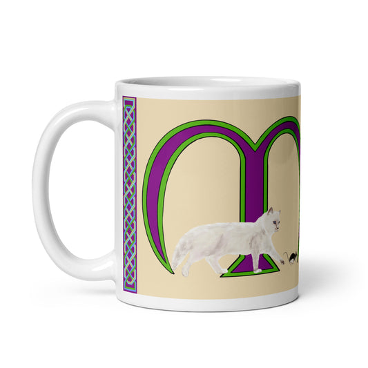 Moncha (Monica) - Personalized white glossy mug with Irish name Moncha (Free Shipping)