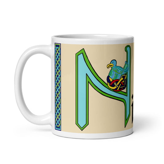 Niall (Neil) - Personalized white glossy mug with Irish name Niall (Free Shipping)