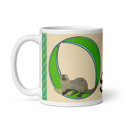 Oscar - Personalized white glossy mug with Irish name Oscar (Free Shipping)