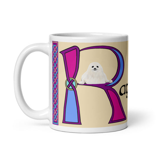 Raghallaigh (Riley) Personalized White glossy mug with Irish name Raghallaigh (Free Shipping)