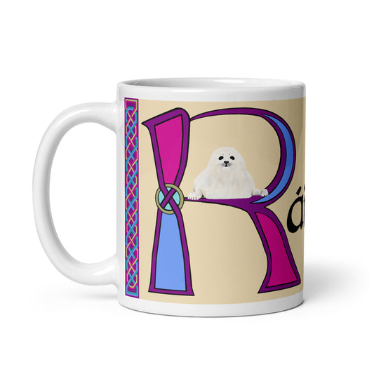 Ráichéal (Rachel) - Personalized white glossy mug with Irish name Ráichéal (Free Shipping)