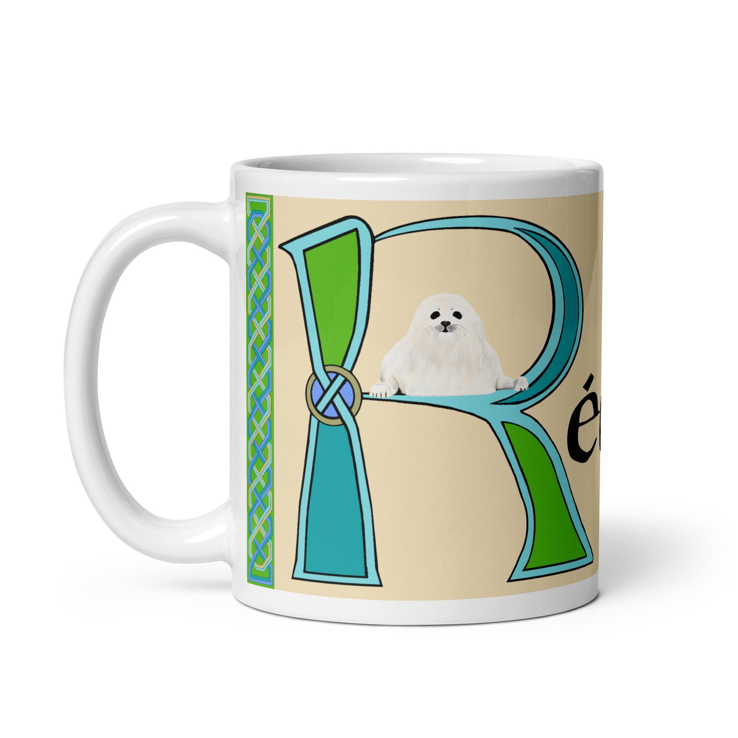 Réamonn (Raymond) - Personalized white glossy mug with Irish name Réamonn (Free Shipping)