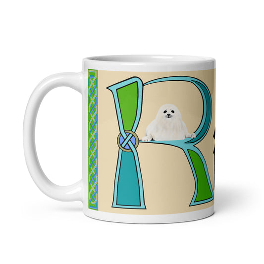 Rían (Ryan) - Personalized white glossy mug with Irish name Rían (Free Shipping)