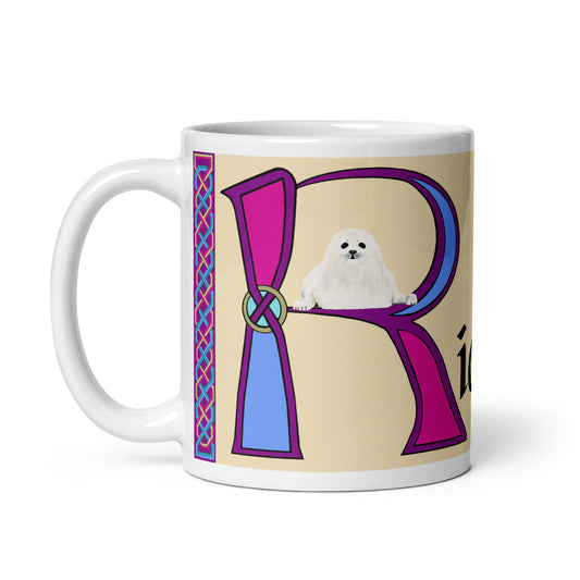 Ríobhca (Rebecca) - Personalized white glossy mug with Irish name Ríobhca (Free Shipping)