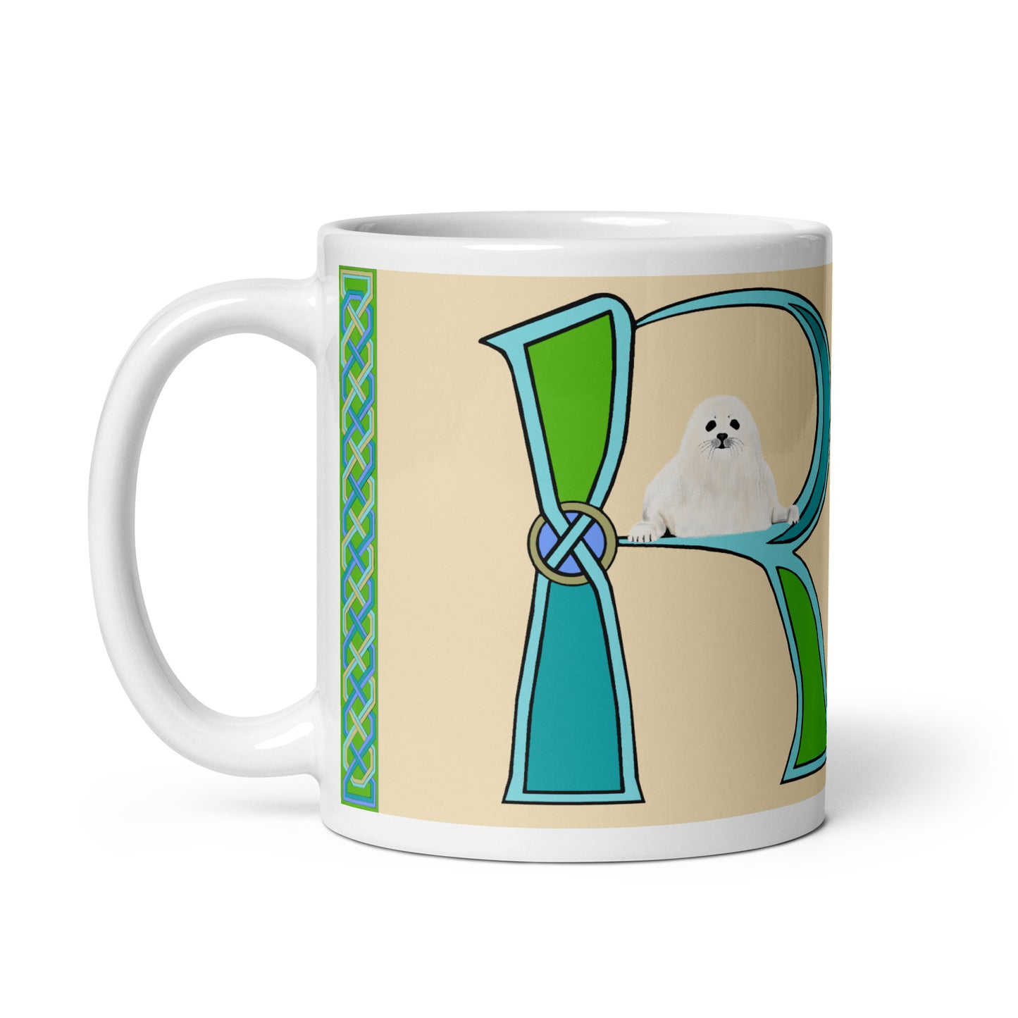 Ros (Ross) - Personalized white glossy mug with Irish name Ros (Free Shipping)