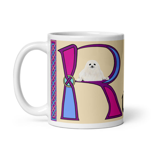 Rúibín (Ruby) - Personalized white glossy mug with Irish name Rúibín (Free Shipping)