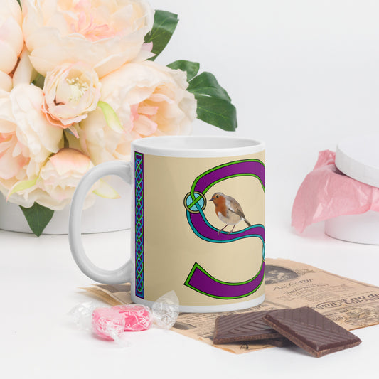 Síle (Julia) - Personalized white glossy mug with Irish name Síle (Free Shipping)