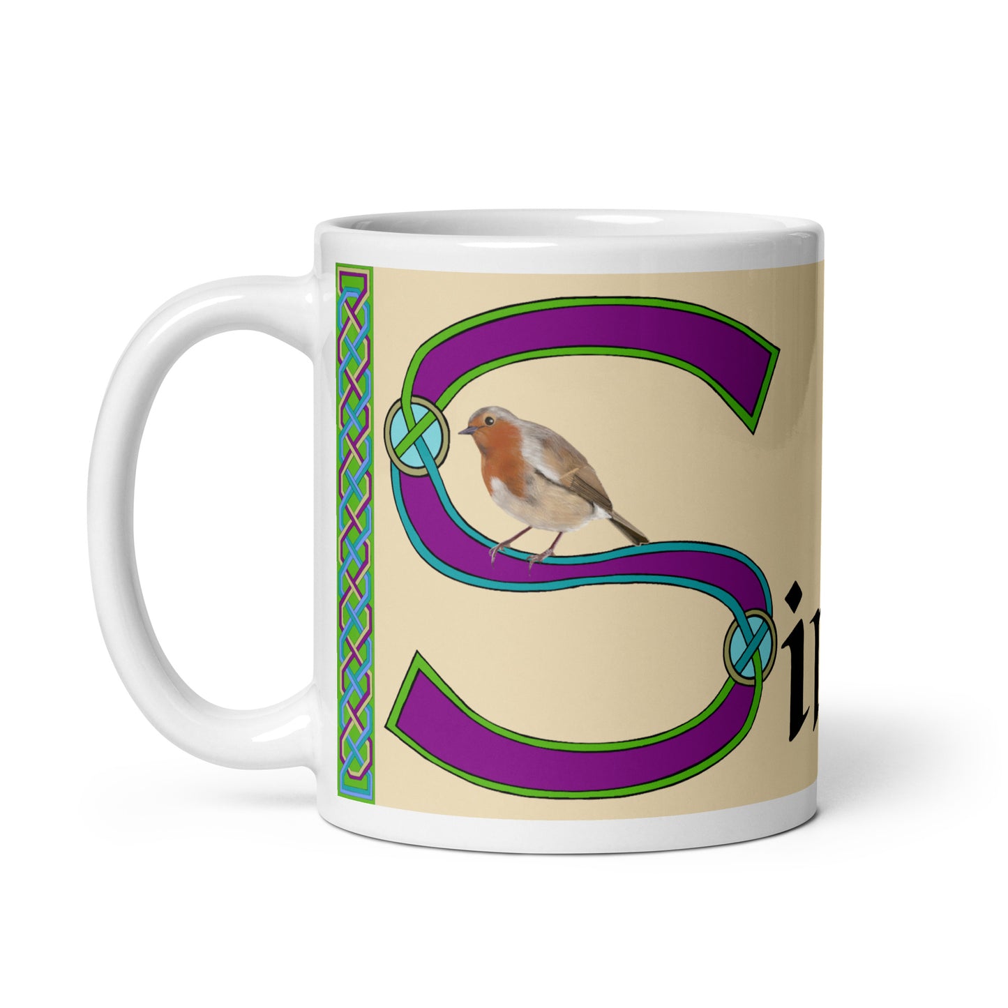 Sinéad (Jessica) - Personalized white glossy mug with Irish name Sinéad (Free Shipping)