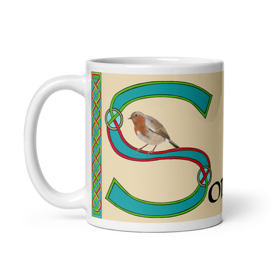 Somhairle (Samuel) - Personalized white glossy mug with Irish name Somhairle (Free Shipping)