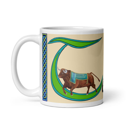 Téadóir (Theo) - Personalized white glossy mug with Irish name Téadóir (Free Shipping)