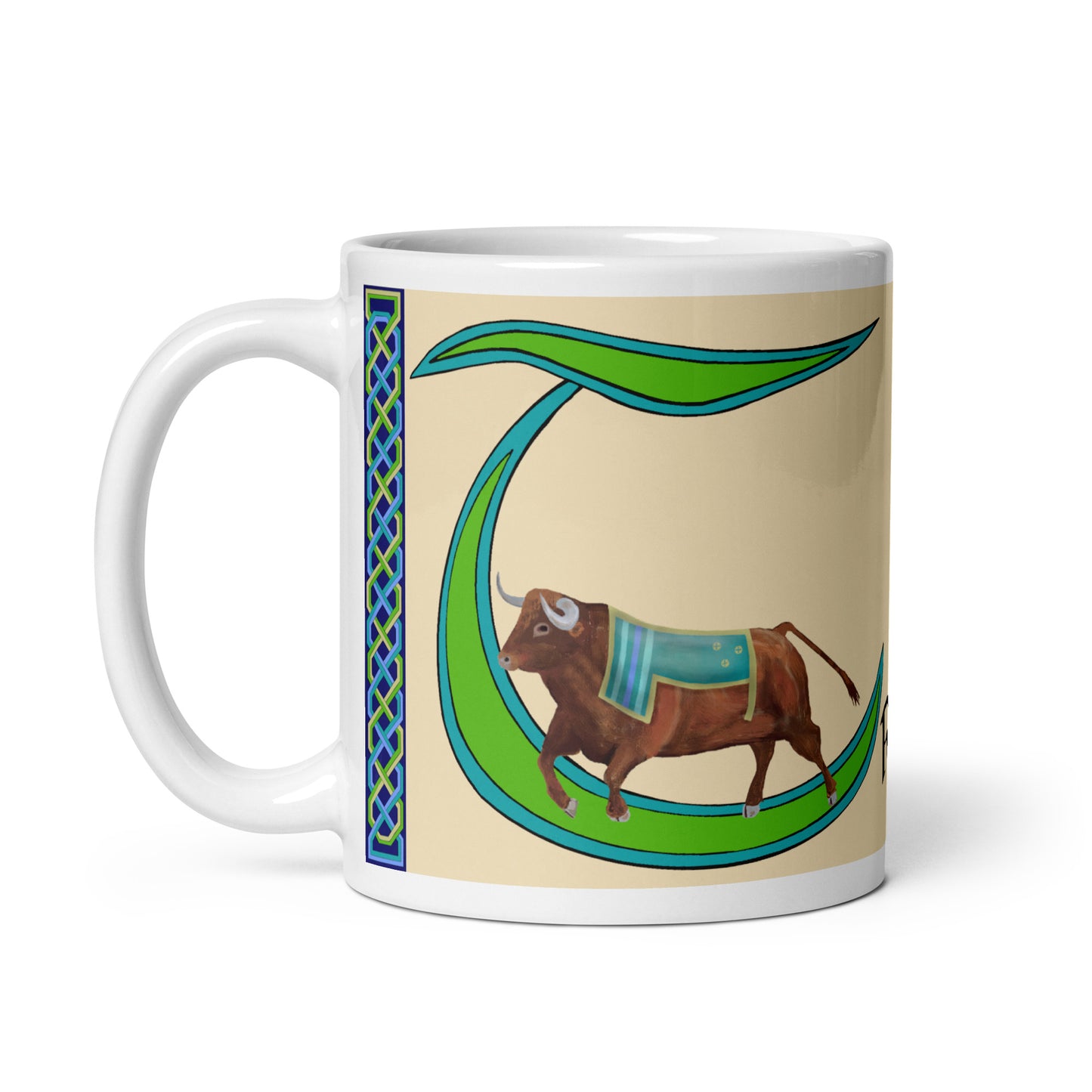 Treabhair (Trevor) - Personalized white glossy mug with Irish name Treabhair (Free Shipping)