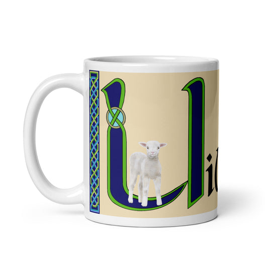 Uilliam (William) - Personalized white glossy mug with Irish name Uilliam (Free Shipping)