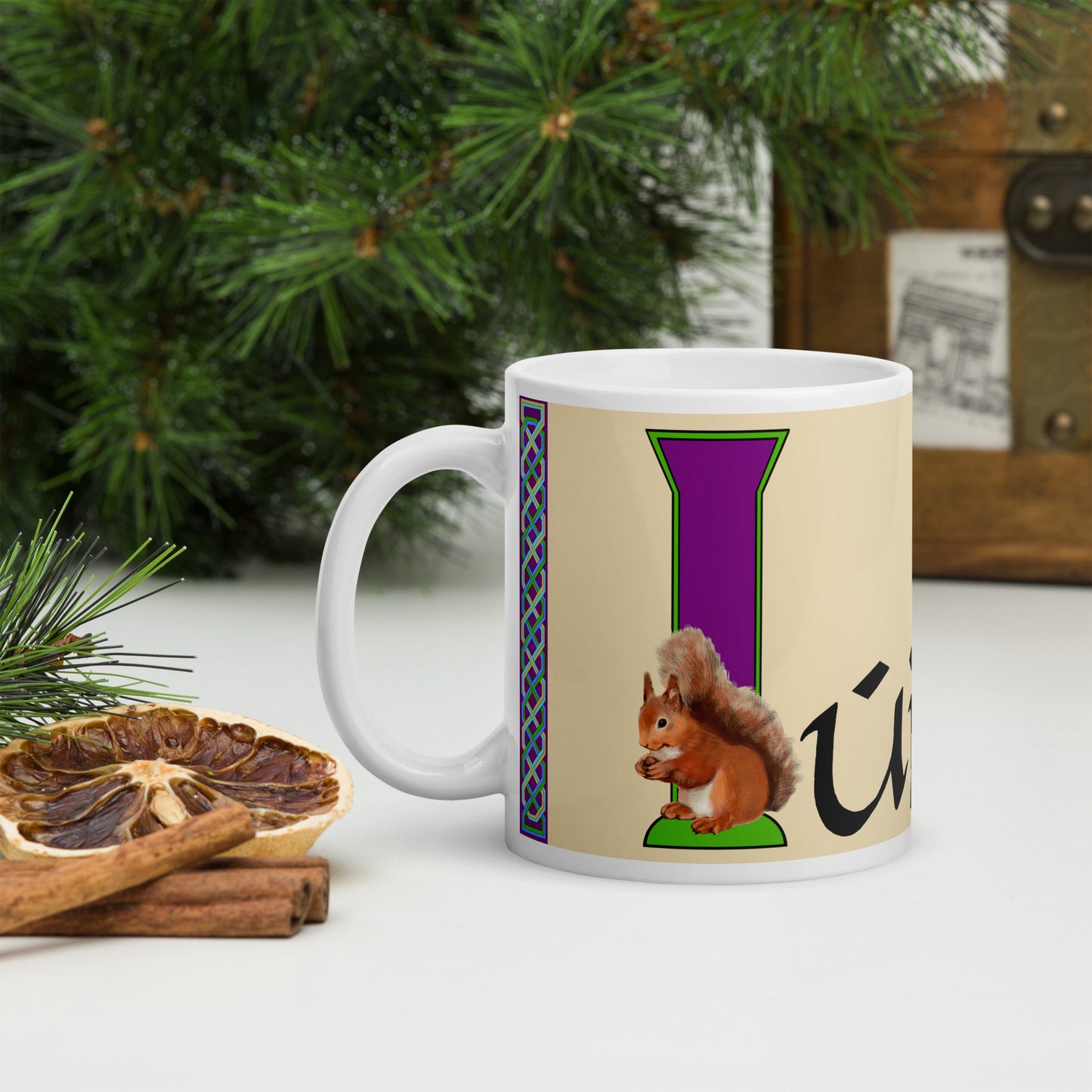 Iúile (Gillian) - Personalized white glossy mug with Irish name Iúile (Free Shipping)