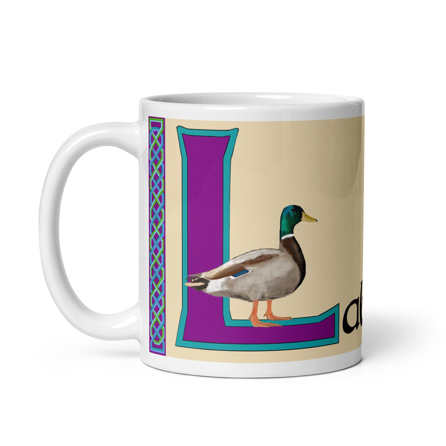 Labhaoise (Eloise) - Personalized white glossy mug with Irish name Labhaoise (Free Shipping)