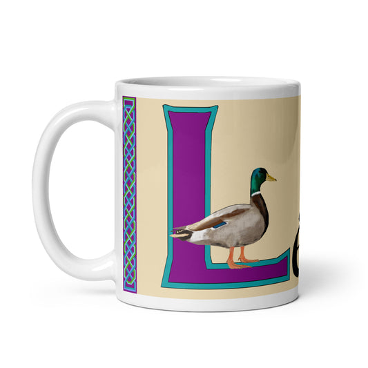 Léile (Layla) - Personalized white glossy mug with Irish name Léile (Free Shipping)