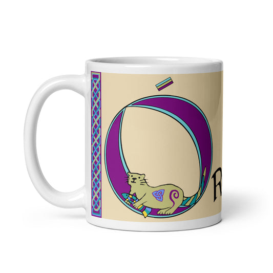 Órlaith (Orla) - Personalized white glossy mug with Irish name Órlaith (Free Shipping)