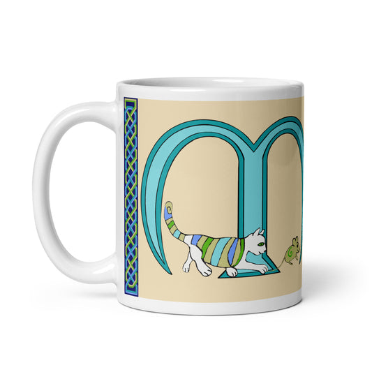 Maitiú (Matthew) - Personalized white glossy mug with Irish name Maitiú (Free Shipping)