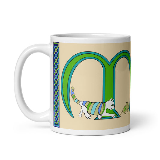 Marcus (Mark) - Personalized white glossy mug with Irish name Marcus (Free Shipping)