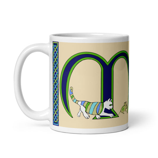 Mícheál (Michael) - Personalized white glossy mug with Irish name Mícheál (Free Shipping)