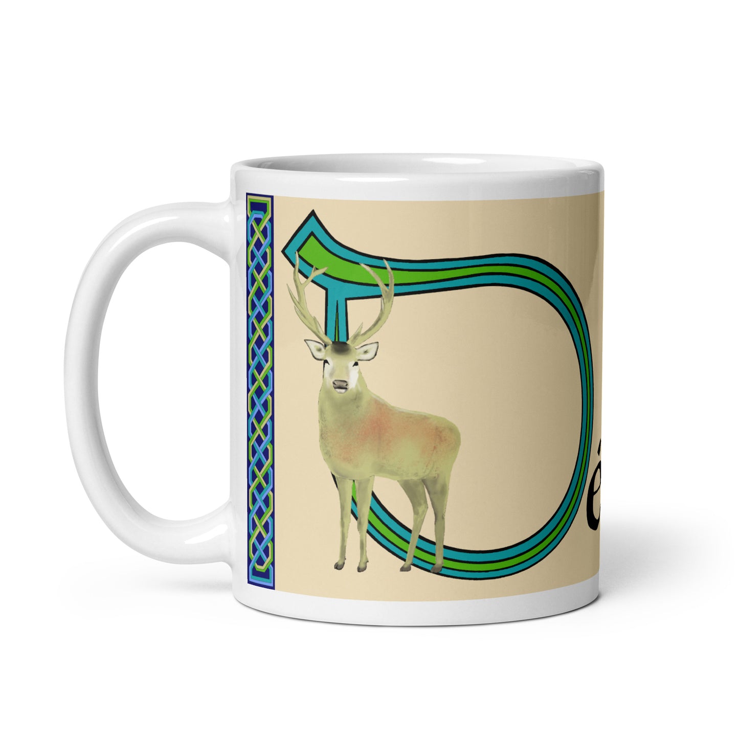 Déaglán (Declan) - Personalized white glossy mug with Irish name Déaglán (Free Shipping)