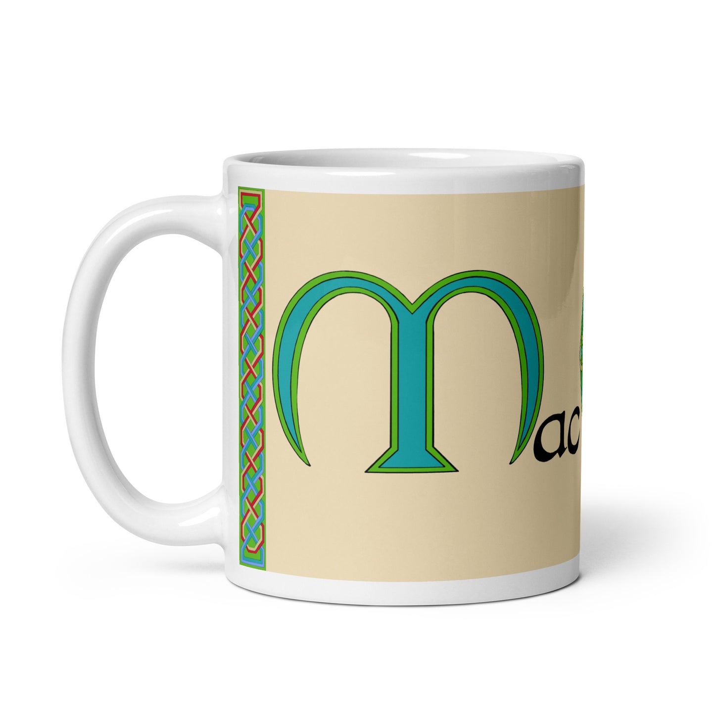 Mac Craith (Mc Grath) - Personalized white glossy mug with Irish surname Mac Craith(Free Shipping)