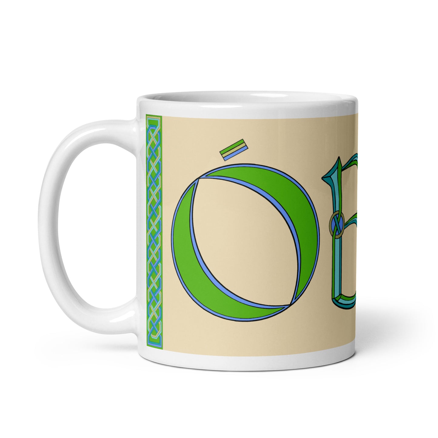 Ó Briain (O'Brien) - Personalized white glossy mug with Irish surname Ó Briain (Free Shipping)