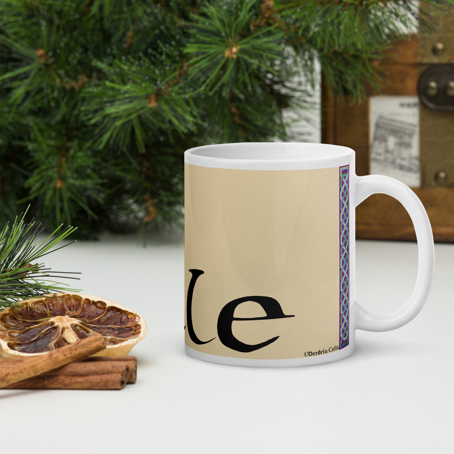 Iúile (Gillian) - Personalized white glossy mug with Irish name Iúile (Free Shipping)