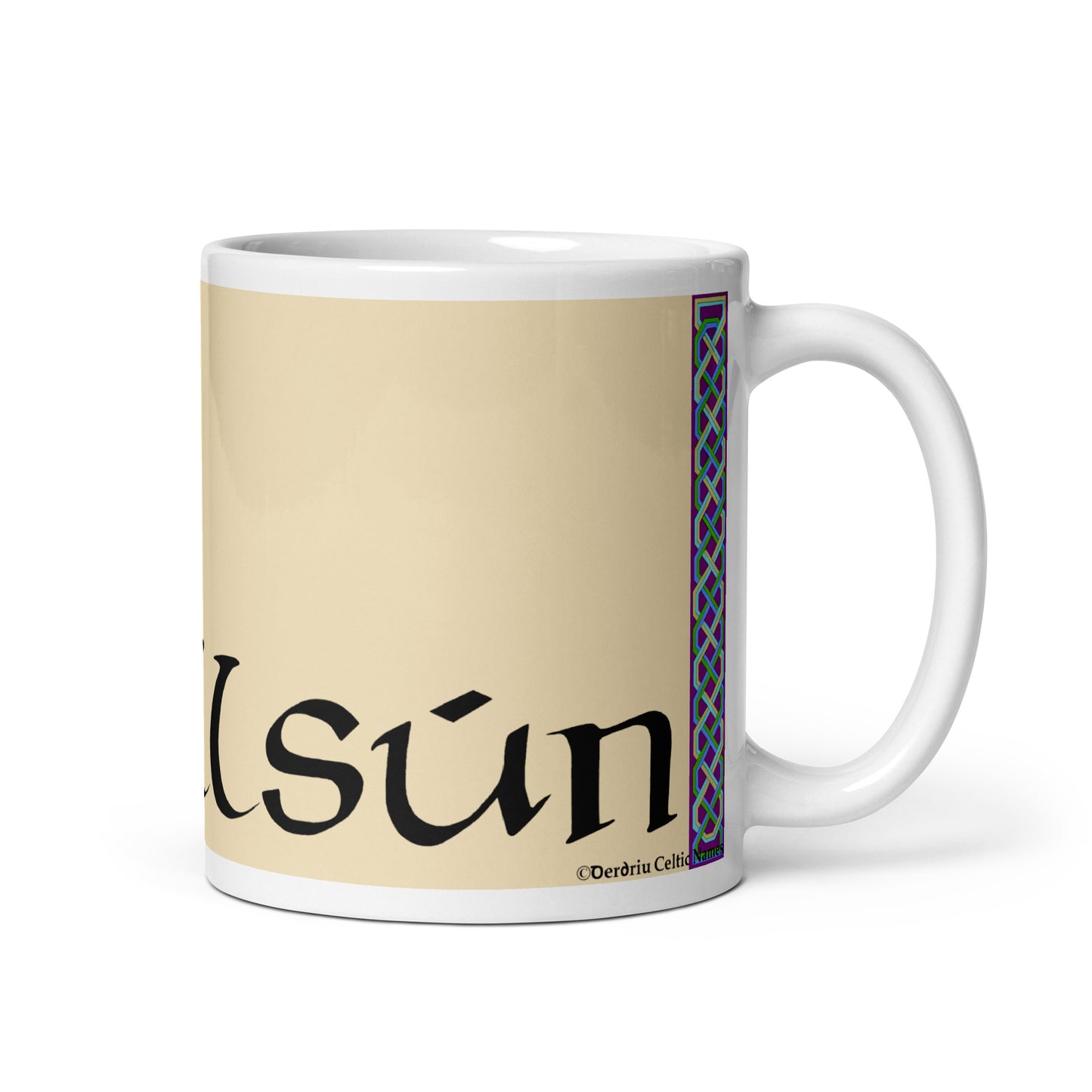 Allsún (Alison) Irish Language Personalized White Glossy Mug (Free Shipping)