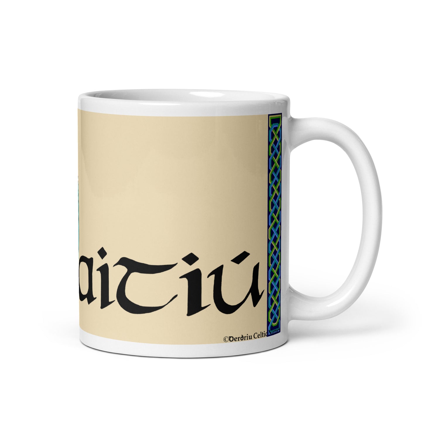 Maitiú (Matthew) - Personalized white glossy mug with Irish name Maitiú (Free Shipping)