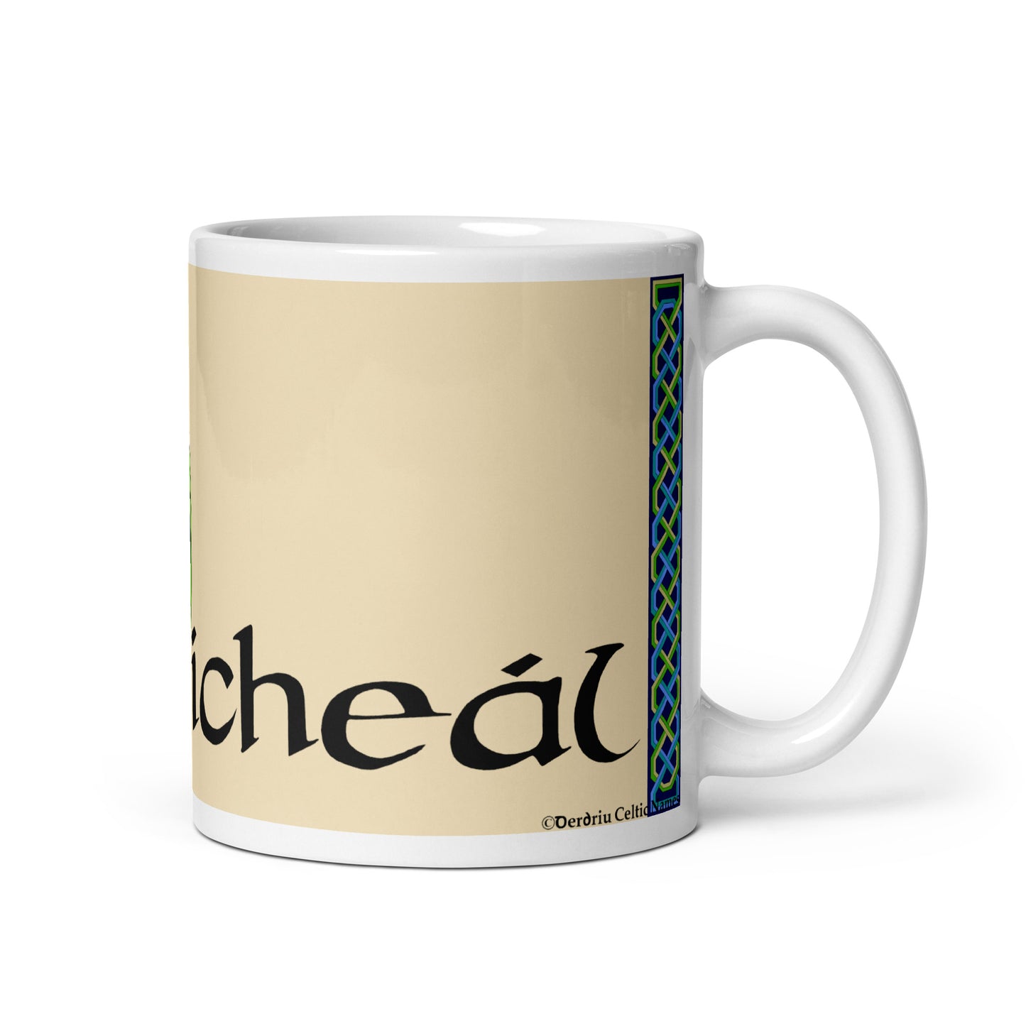 Mícheál (Michael) - Personalized white glossy mug with Irish name Mícheál (Free Shipping)