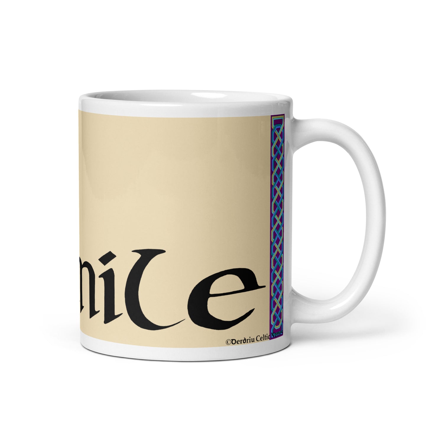 Eimíle (Emily) - Personalized white glossy mug with Irish name Eimíle (Free Shipping)