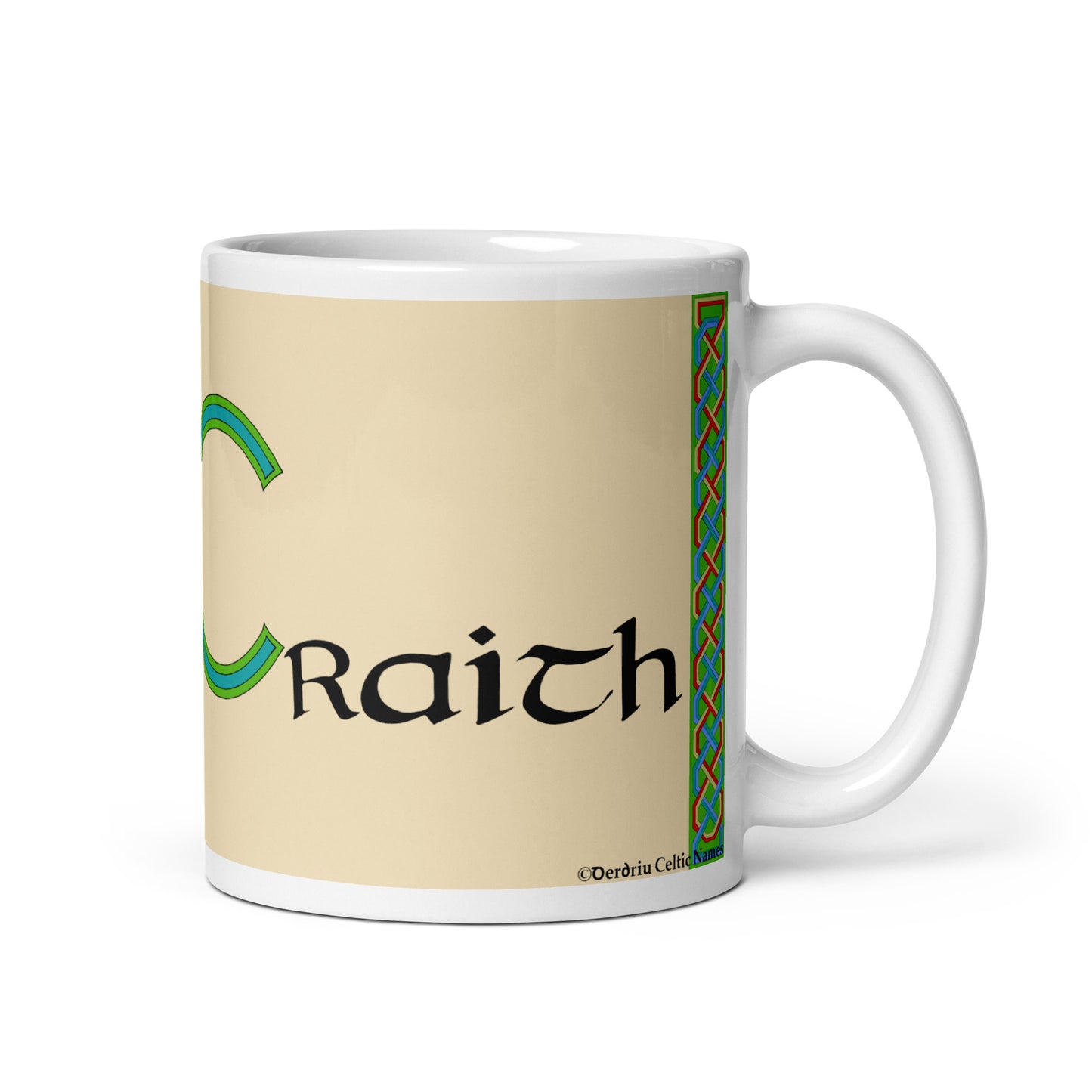 Mac Craith (Mc Grath) - Personalized white glossy mug with Irish surname Mac Craith(Free Shipping)