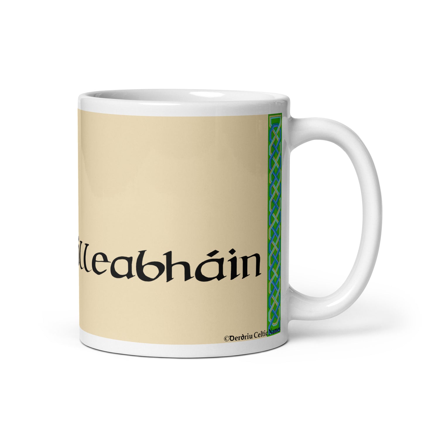 Ó Súilleabháin (O'Sullivan) - Personalized white glossy mug with Irish surname Ó Súilleabháin (Free Shipping)