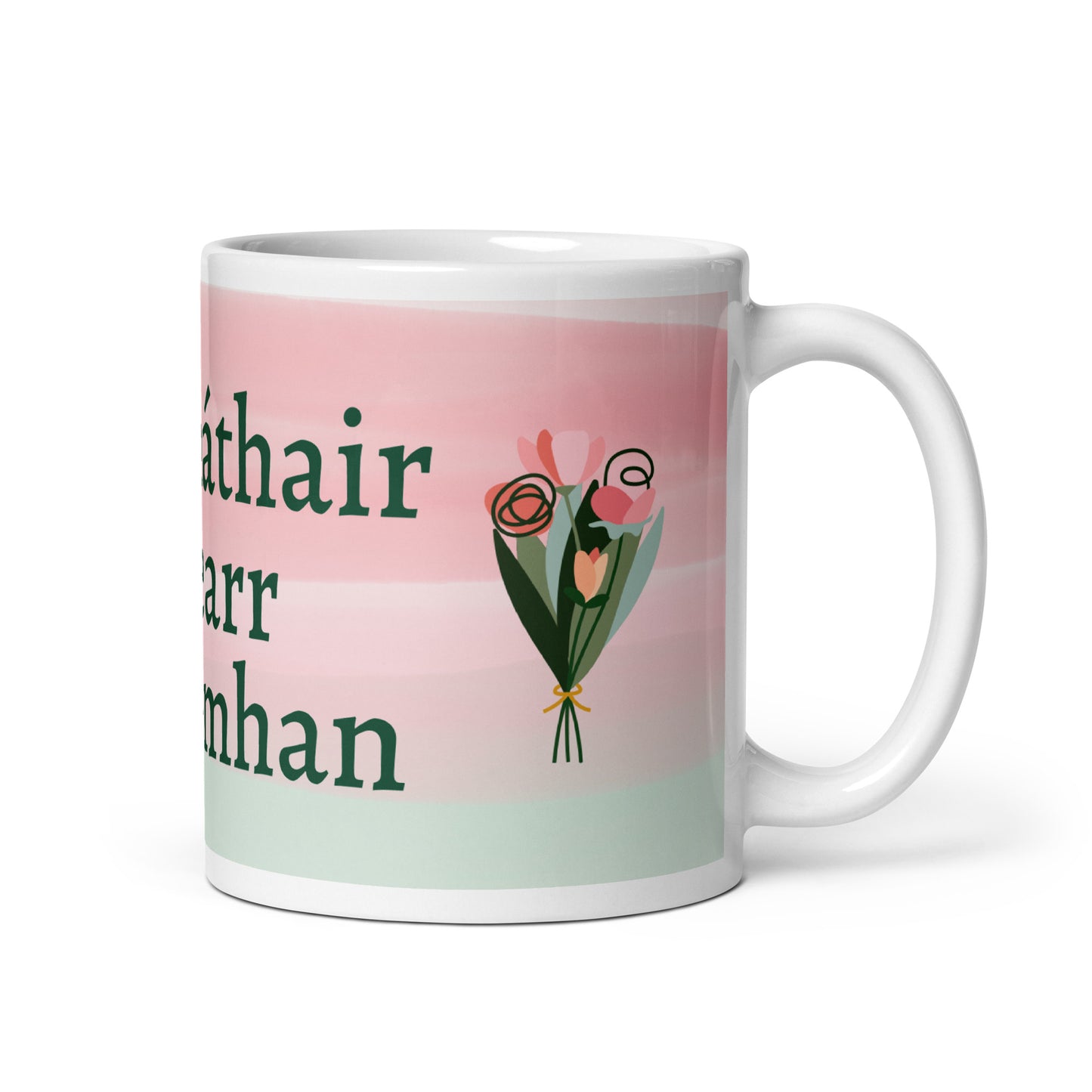 Best Mother in the World - Irish Language Mother's Day White Glossy Mug (Free Shipping)