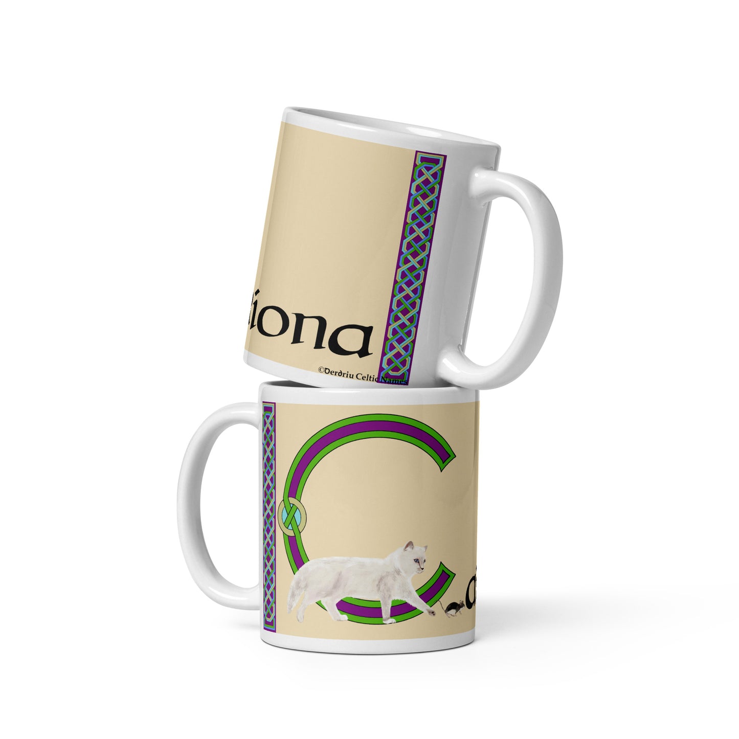 Caitríona (Catherine) - Personalized white glossy mug with Irish name Caitríona (Free Shipping)