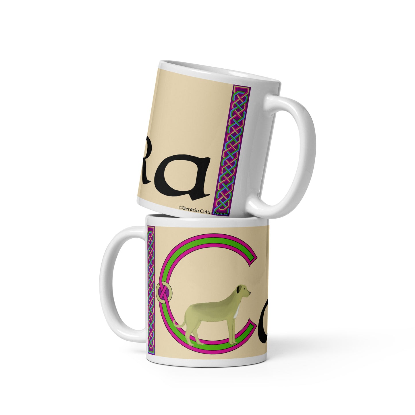 Cara (Kara) - Personalized white glossy mug with Irish name Cara (Free Shipping)