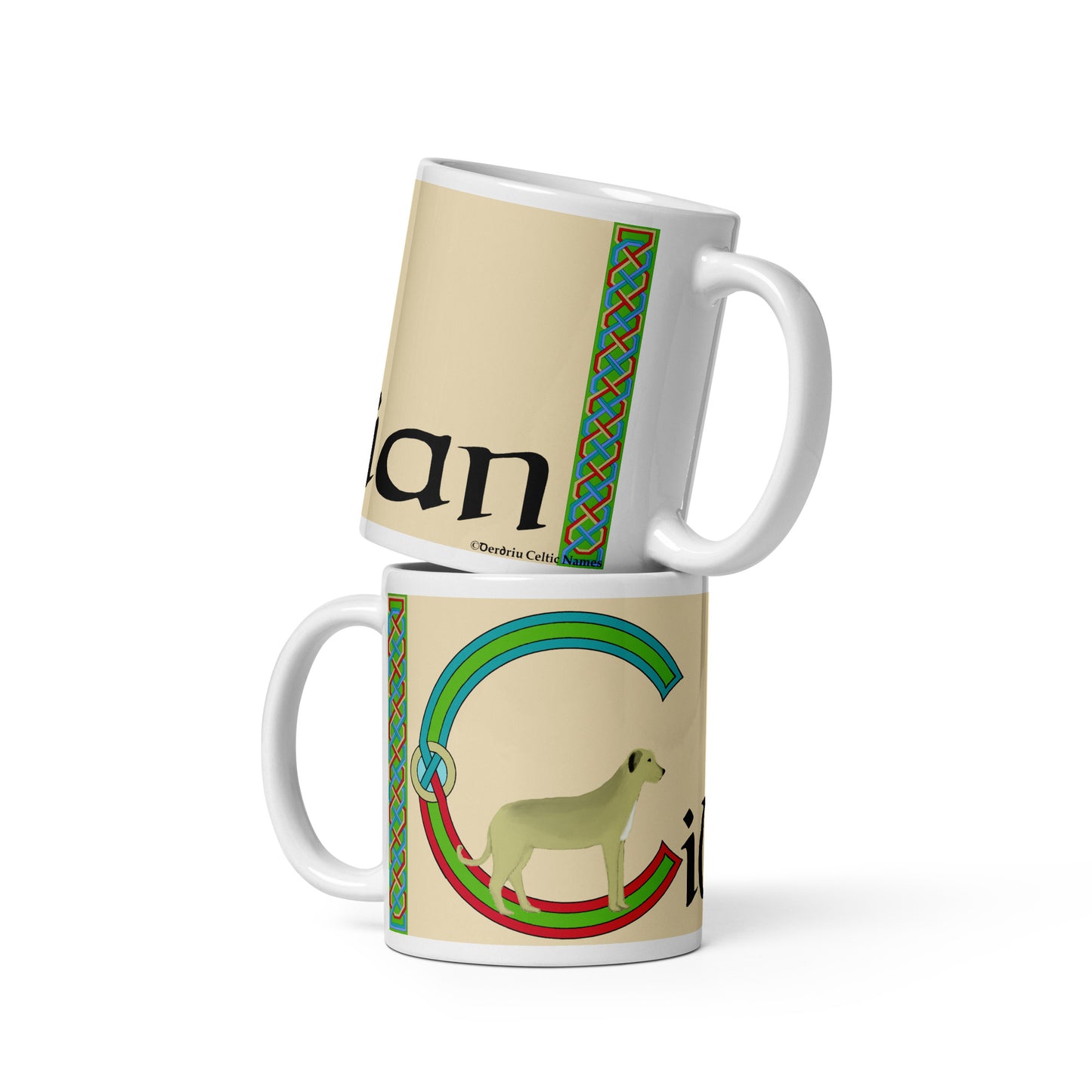 Cillian (Killian) - Personalized white glossy mug with Irish name Cillian (Free Shipping)